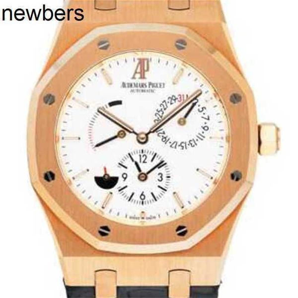 Luxo Aps Fábrica Audemar Pigue Relógio Movimento Suíço Epic Royal Oak 26120OR Double Time Mens Watch Box Paper