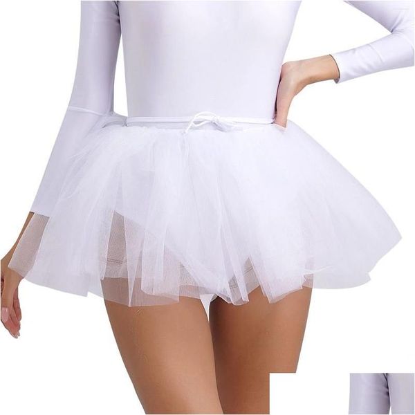 Bühnenkleidung Frauen TLE Short Tutu Rock Ballett Ballerina Tanzpraxis Performance Kostüm Mticolor Arbeit Bot Drop Lieferung Dhhsk