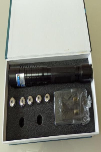 500000 m 5-in-1 450 nm leistungsstärkster militärisch-blauer Laserpointer, LED-Licht, Taschenlampe, böse Lazer-Taschenlampe, Astronomie, Jagd, Ladegerät gi9441587