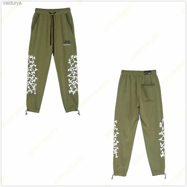 Designer verde masculino suor estrela carga cheia letras altas jogger carta cargas tech velo oversized tinta colorida esportes borla de secagem rápida 240308