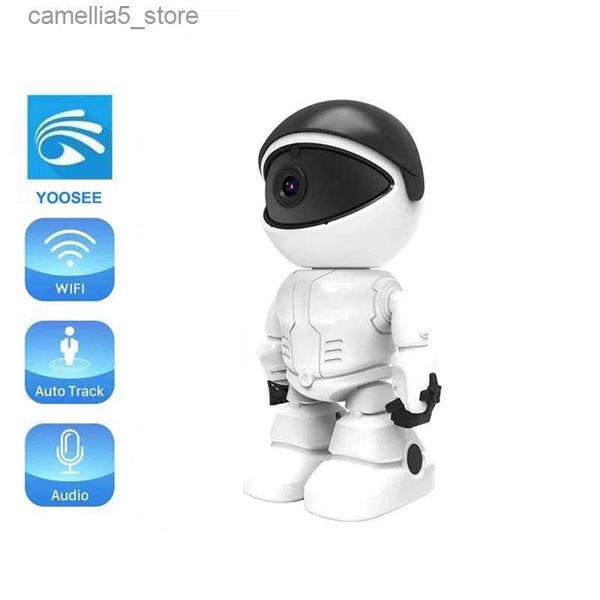 Bebek Monitör Kamerası Hontusec Yoosee Robot WiFi 5MP İç Mekan Güvenlik Gece Görüşü Çift Yönlü Ses Otomatik İzleme Q240308