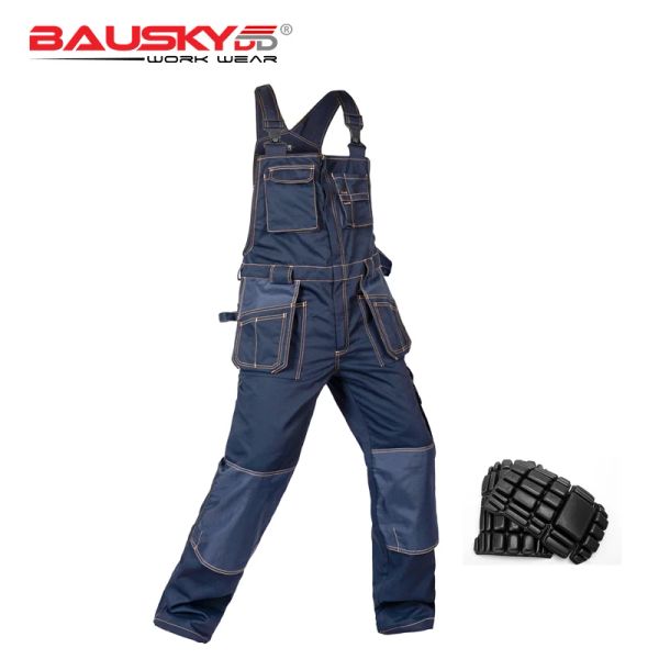 Capris Bauskydd Damen Herren Herren Cargo Arbeitskleidung Overall Latzhose Hosenträgerhose mit Hosenträgern Overall mit Knieschützern