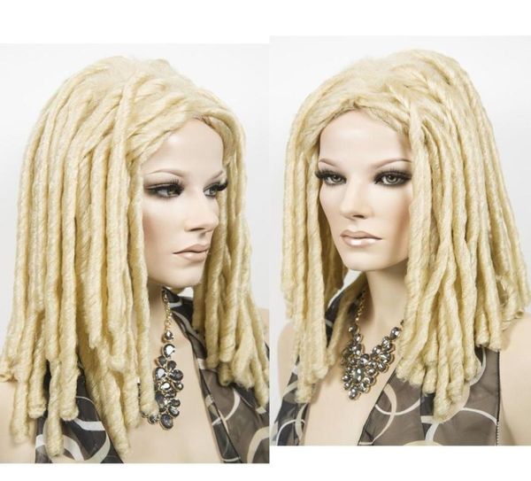 Dreadlocks moda africana peruca longa tecer fechaduras cabelo cosplay traje loira wiggtgtgt wig3552151