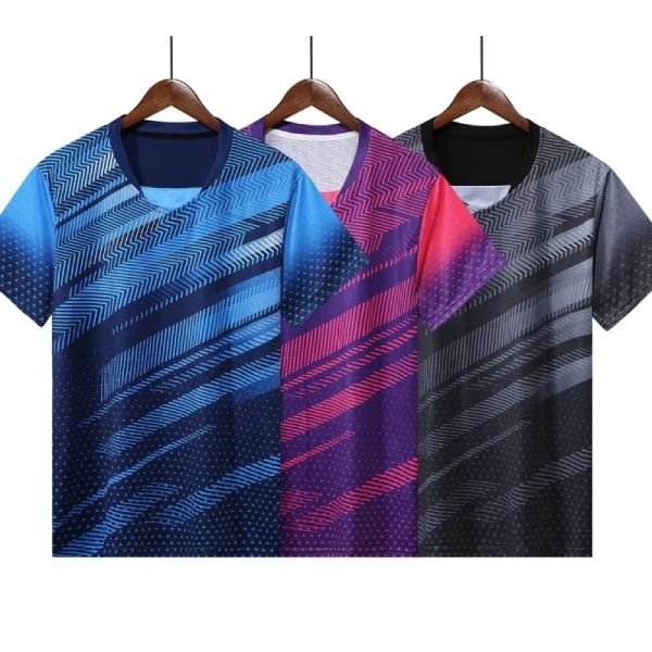 Camicie Camicie da tennis personalizzate Uomo Donna Bambino Camicie da ping pong Uniformi Ragazzi Maglietta da badminton Maglietta da gioco di squadra da ping pong