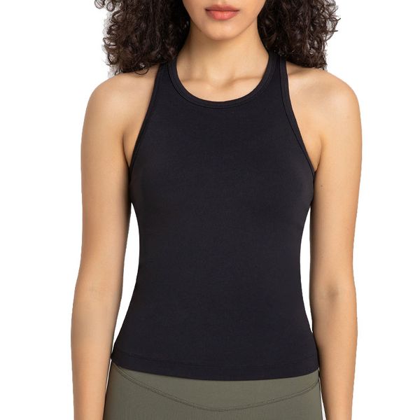 L-343 Yoga Tank Top Kadınlar için, Cross Sırt Tasarım Zayıflama Yüksek Elastikiyet Çıplak Sesasyon Sportif Fitness Sports Top, Kadın Yoga Yelek Lu-Meluck