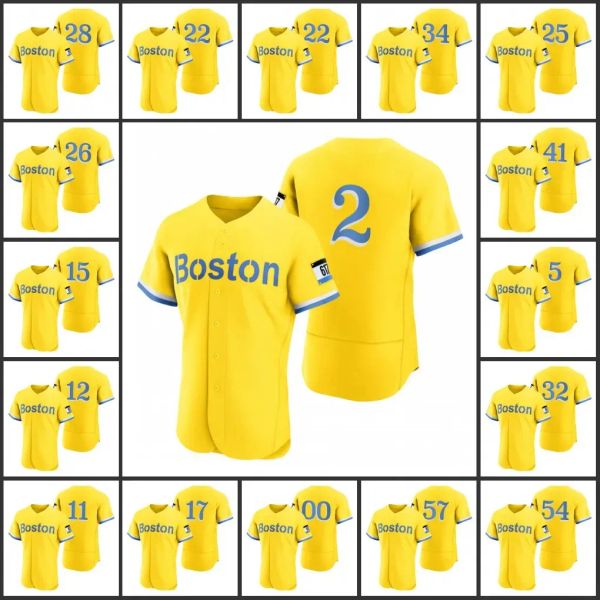 Boston Red''Sox'men Jersey de beisebol personalizada Marwin Gonzalez J.D. Martinez David Ortiz Bret Saberhagen Xander Bogaerts Mulheres Juventude Cidade Conserente - Jersey Authentic Authentic