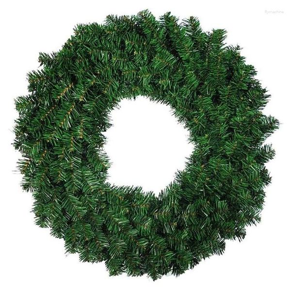 Flores decorativas absf 1 peça guirlanda de pinheiro artificial verde para porta frontal janela lareira decoração de natal