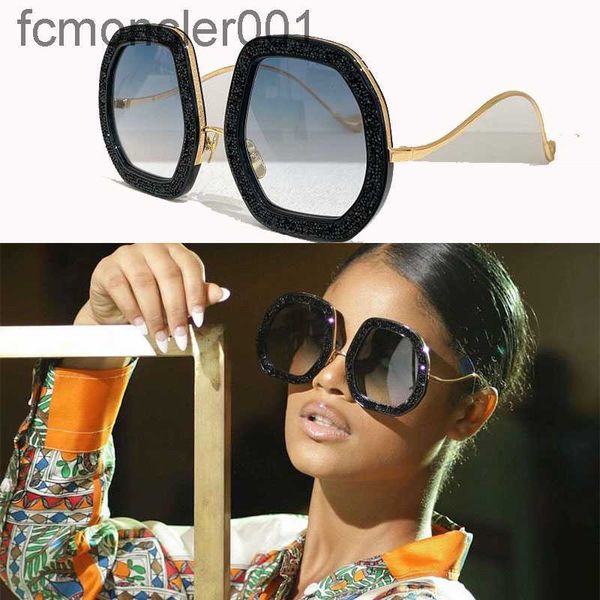 Occhiali da sole di marca Designer Donna Elementi del tempio in metallo Impreziosito Cornice rotonda Karlsson Anti-uv400 Occhiali da vista moda Scatola originale 08DS