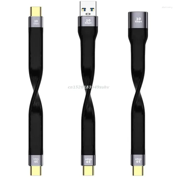 Кабель типа C к USB, 132 мм, короткий, для быстрой зарядки для Xiaomi Android, адаптер для синхронизации данных с телефона Android