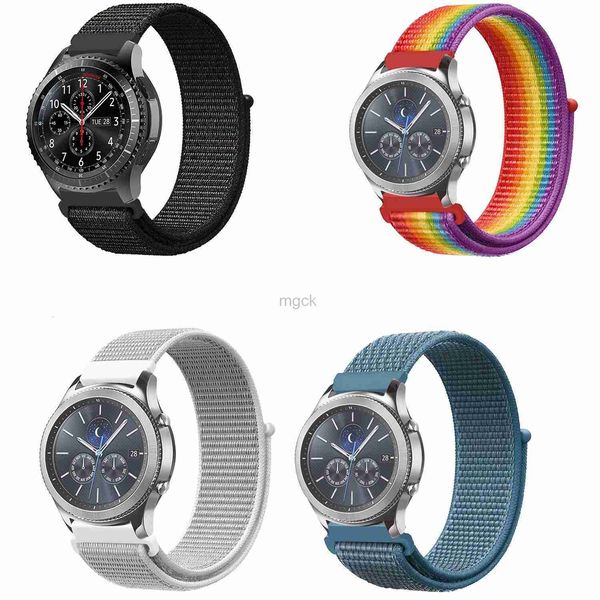 Полосы часа Nylon Watch -полосы ремней для Samsung Galaxy Watch Active 2 Строка Active Correa Sear S3 3 45/41 мм браслет 240308