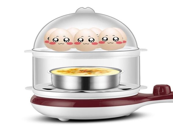 Универсальная многофункциональная электрическая яйцеварка 3 в 1, до 14 яиц, пароварка для жарки, двухслойные кухонные принадлежности, кухонная утварь6662922
