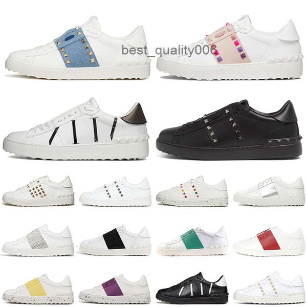 Valentino Вы Uomo Donna Sneaker aperta Scarpe casual Bianco Nero Rosso Oro Scarpe da ginnastica Scarpe eleganti Traspirante Aperta per un cambiamento Plate-forme sneakers sportive