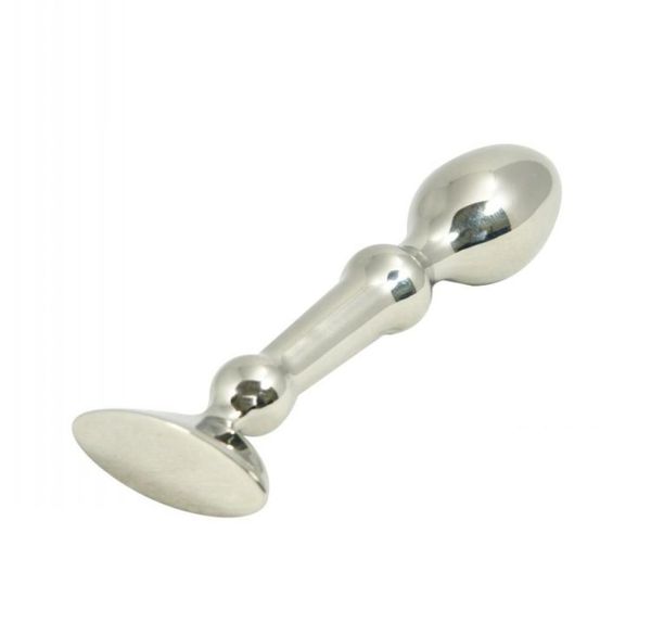 Mais novo anal brinquedos plug grande metal de aço inoxidável butt plug adulto sexo anal vibrador próstata unisex anal brinquedos prateado 11922cm1256501