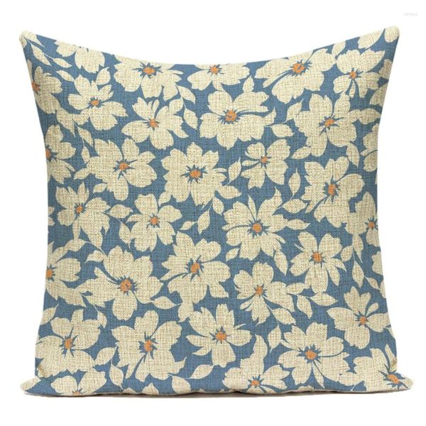 Travesseiro capa simples 45x45 floral folhas de palmeira impressão sofá fronha nórdico artístico decorativo decoração de casa através de e2162g