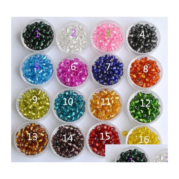 Glas 1600X/Lot 2mm 1,2 Tschechische Glas Seed Spacer Perlen Schmuck Machen Diy 16Color Drop Lieferung Schmuck lose Perlen Dhvvq