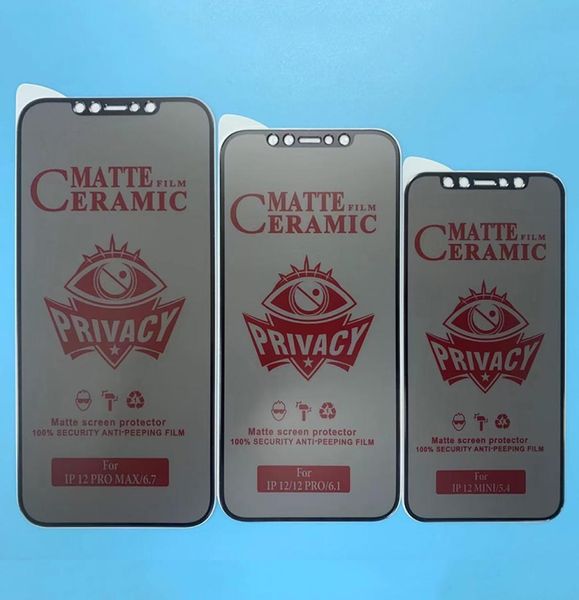 Privacy Ceramica Anti Spy Glare Protezione dello schermo Copertura completa Curva Premium Pellicola protettiva per Samsung Galaxy Note 21 FE 20 A02 4238139