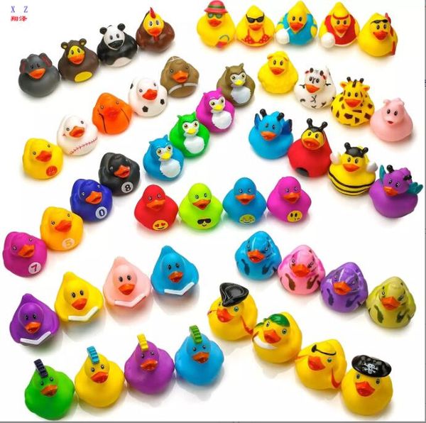 Patos de borracha brinquedos de banho do bebê crianças brinquedos de chuveiro bonito pequeno pato amarelo com som de aperto brinquedo de banho piscina brinquedos flutuantes