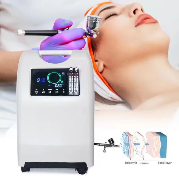 Facial SPA Hydro Oxygen Jet Macchina per il viso Macchina per il viso a LED con cupola di ossigeno Maschera per ossigeno Macchina per il viso a 7 colori Cupola per il viso ossigenata a led 3 in 1 Rafforzamento della pelle