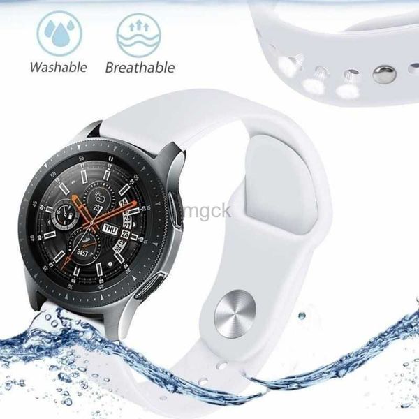 Bandas assistir tiras de faixas para Samsung Galaxy Watch 3 Ativo 2 40mm/44mm Gear S3 46mm/42mm correia correia Huawei relógio GT2 Strap Soft Substituição WatchBand 240308