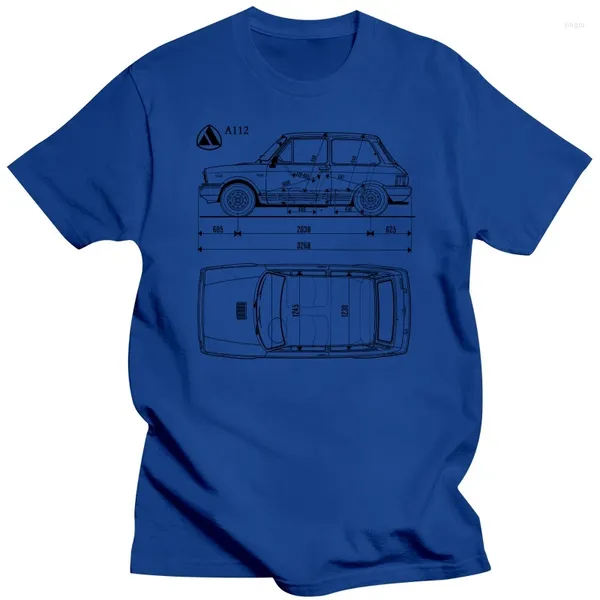 Mens T Shirt Tişört Tişört Auto Depoca Autobianchi A112 Abarth Mito-Anni 70 S-M-L-XL-2XL-3XL