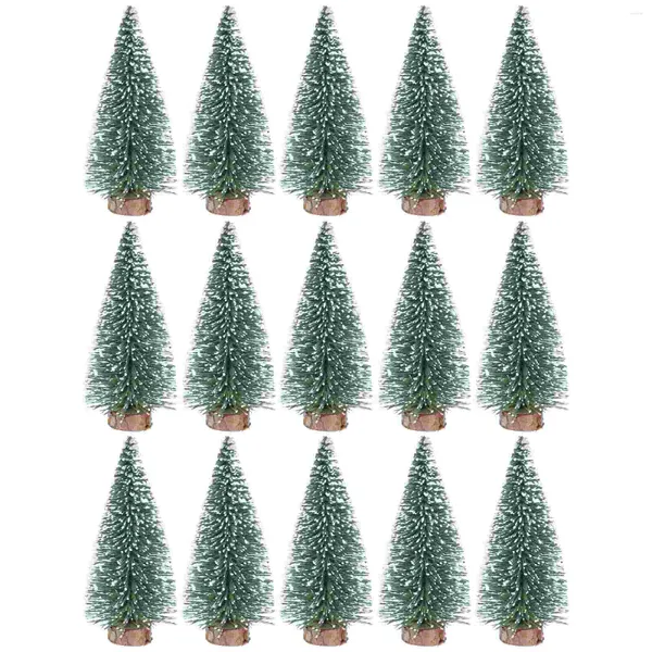 Decorações de Natal 15 Pcs Pequena Mini Árvore Criança O Presente Mesa Top Plástico Criativo Natal