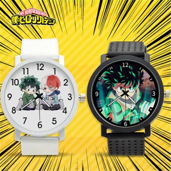 Orologi da polso My Hero Academia Cosplay Studente Orologio Orologi al quarzo Cinturino in silicone da polso Anime Bambino adulto COS Accessori Christma252x