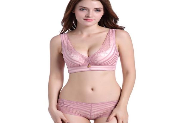 Lcw Set di reggiseni viola Tentazione di moda senza anello in acciaio raccolto reggiseno regolazione copertura strisce di pizzo bellezza indietro biancheria intima sexy da donna4894090