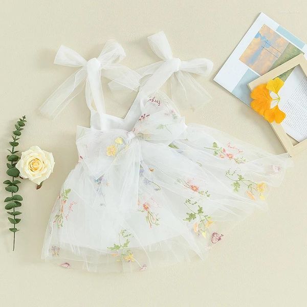 Платья для девочек, детское тюлевое платье с бабочкой, 3D радужный комбинезон с крыльями феи, Babydoll с блестками для малышей
