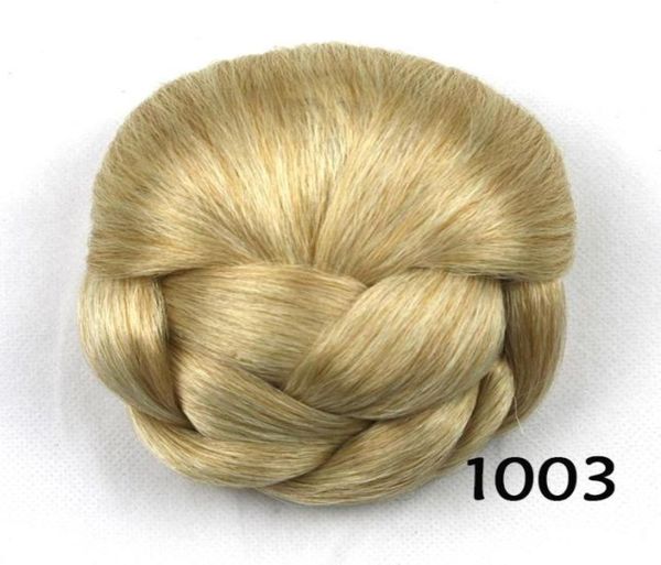 WholeBraided Clip-In-Haar-Chignon-Kunsthaar-Dutt-Coque-Cabelo-Donut-Roller-Haarteile, Farbe 10032085216