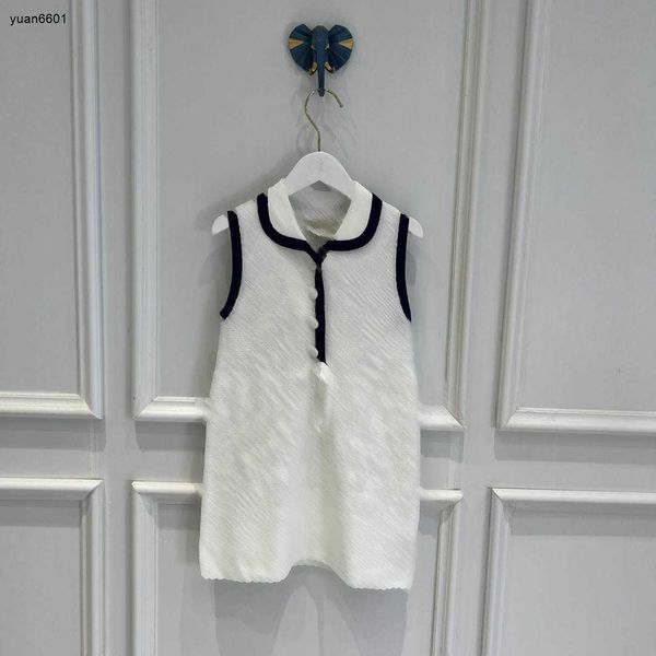 Beliebter Babyrock Kinder Designer Kleidung hohl Ice Seide Stoff Mädchen Kleider Größe 90-160 cm Prinzessin Kleid Sommerkinderkleid 24mar