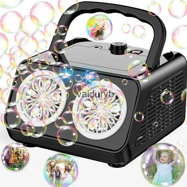 Giochi con la sabbia Divertimento in acqua Giocattoli da bagnetto per bambini Soffiatore automatico per aggiornamento Bubble Mane con 2 ventole 50000 + bolle al minuto Bolle per bambini Generatore portatile H240308