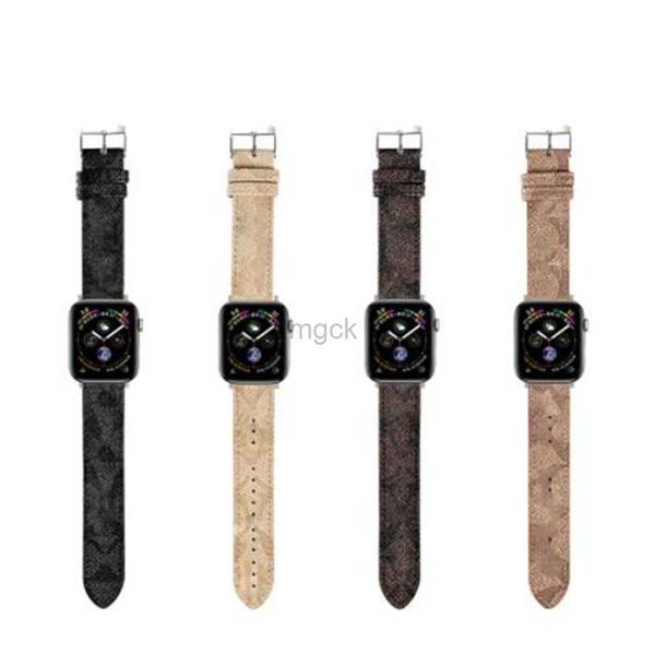 Bandas assistem a banda de relógio de couro de vaca genuína para relógios Bandas Smartwatch Band Série 1 2 3 4 5 6 7 S1 S2 S3 S4 S5 S6 S7 SE Designer Smart Watches Straps 240308