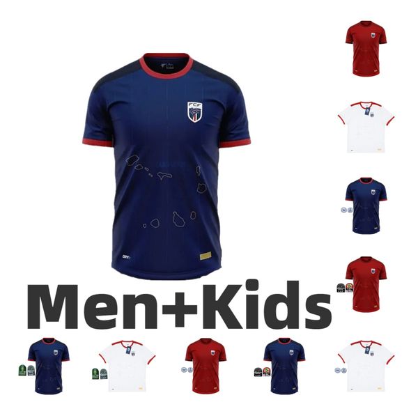 2024 2025 Cabo Verde Futebol Jerseys 24 25 Monteiro Camisetas de Futbol Africa Cup Home Away Terceiro Jovane Maillots de Foot Bebe Camisas de Futebol Homens Crianças Uniforme Kit S-XXL