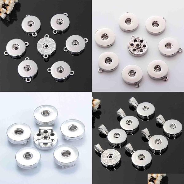 Encantos 18mm Noosa Chunks Base Encantos Pingente para Colar Pulseiras DIY Jóias Acessório Intercambiável Gengibre Snaps Botões Drop de Dh9Gr