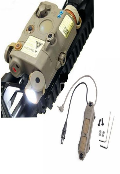 Taktische Airsoft LA PEQ15 Red Dot Taschenlampe PEQ Roter Laser mit Fernschalter Drucklicht Doppelsteuerung6192940