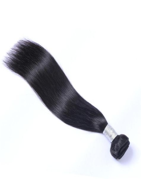 Indiano virgem cabelo humano em linha reta não processado remy cabelo tece tramas duplas 100gBundle 1bundlelot pode ser tingido branqueado2911221