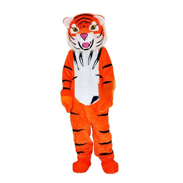 2024 супер милый тигр костюмы талисмана Хэллоуин собака талисман характер праздник голова необычный костюм для вечеринки взрослый размер день рождения