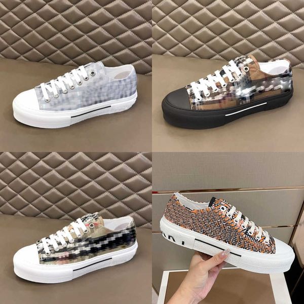 Tasarımcılar Ayakkabı Düşük Top Gabardine Erkekler Yazı Ekose Tuval Ayakkabı Vintage Baskı Çizgili Çizgili Sneakers Flats Ayakkabı Nefes Alabilir Ayakkabı