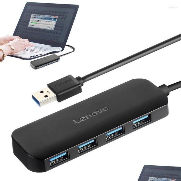 USB-Hubs Hochgeschwindigkeits-MTI-USB-Splitter-Hub Verwenden Sie einen Netzteil-4-Port-Mtiple-Expander 2.0 mit Schalter für Desktop-Tastaturen Drop-Lieferung DHDT3
