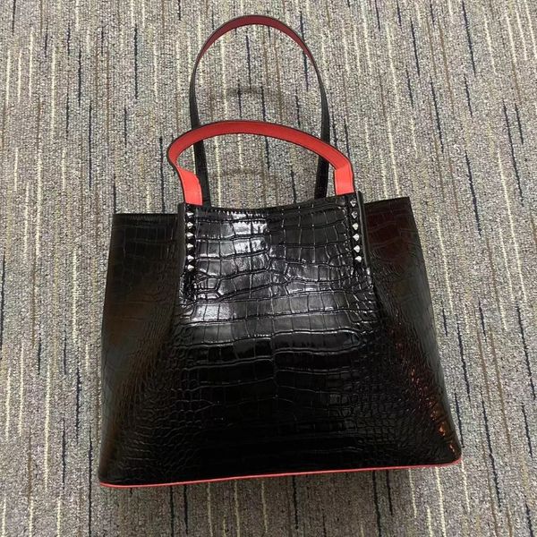 Модная сумка cabata, дизайнерские сумки с заклепками, натуральная кожа, сумки из композита, знаменитый кошелек, сумки для покупок, черный, белый цвет для девушки252s