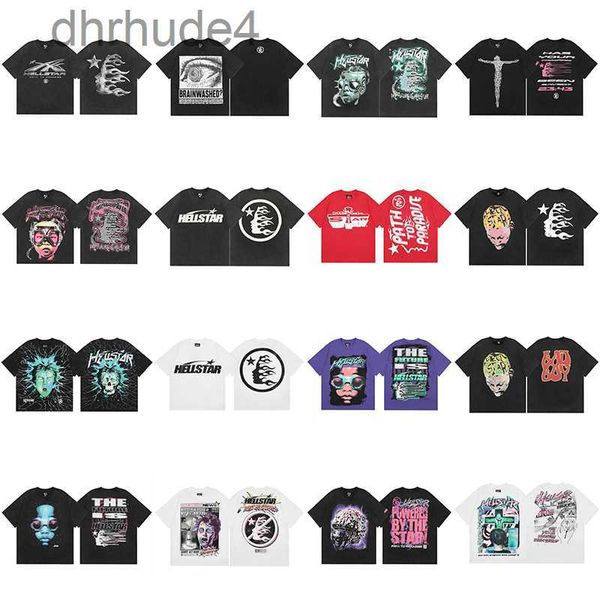 T-Shirts Hellstar T-Shirt Sommer Mode Herren Damen Designer T-Shirts Langarm Tops Baumwolle T-Shirts Kleidung Polos Kurze hochwertige Hellstars Kleidung HXC7