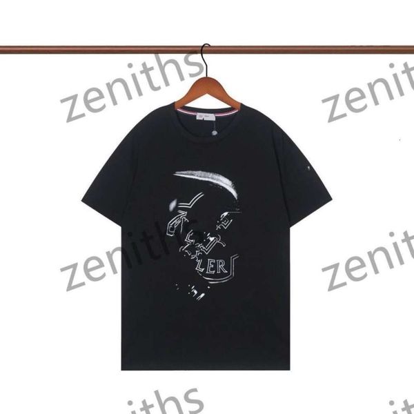 Tasarımcı Monclair T Shirt Moda Pamuk Tshirt Yaz Grafik Tişörtleri Marka Polo Gömlek Business Tee Kısa Kollu İngiltere Tarzı Gömlek Erkek Kadın Tops A43