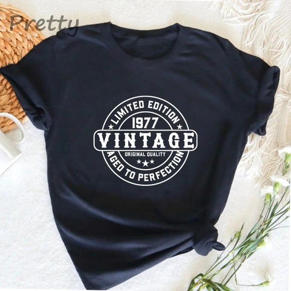 T-shirt da donna Vintage 1977 Camicia in edizione limitata Donna Uomo Estate Manica corta O-Collo T-shirt T-shirt femminile Abbigliamento