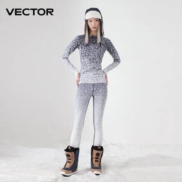 Capris Vector Kadınlar Ultra Yumuşak Kış Hızlı Kuru Temel Katman Seti Mikrofiber Polar Termal İç Çamaşırı Uzun Johns Set Giysileri Artı Pantolon
