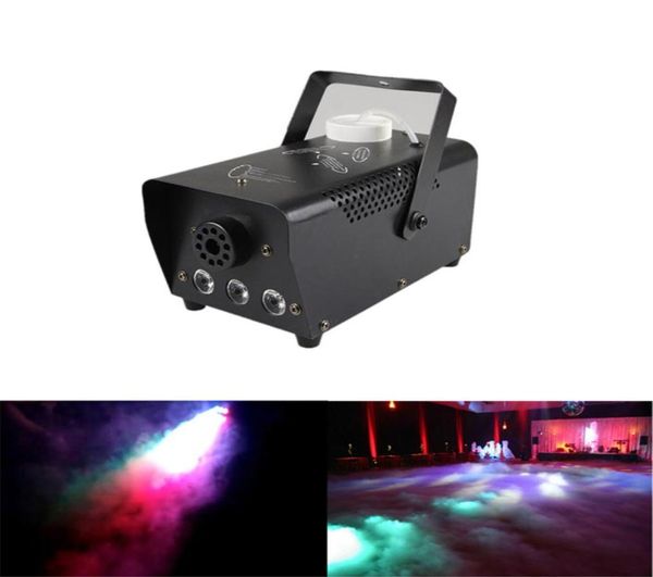 Aucd mini 400w rgb led controle remoto portátil branco fumaça máquina de nevoeiro efeito luzes palco para festa iluminação palco dj decoração 6640340