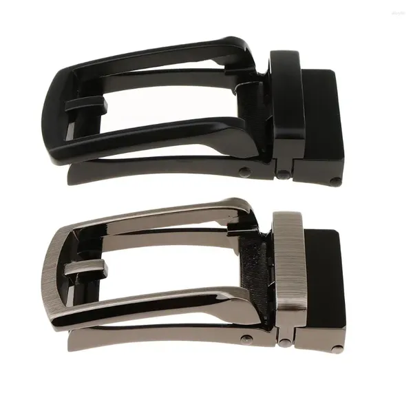 Cinture Parti di riparazione automatiche per cintura scorrevole con cricchetto in pelle con fibbia in metallo