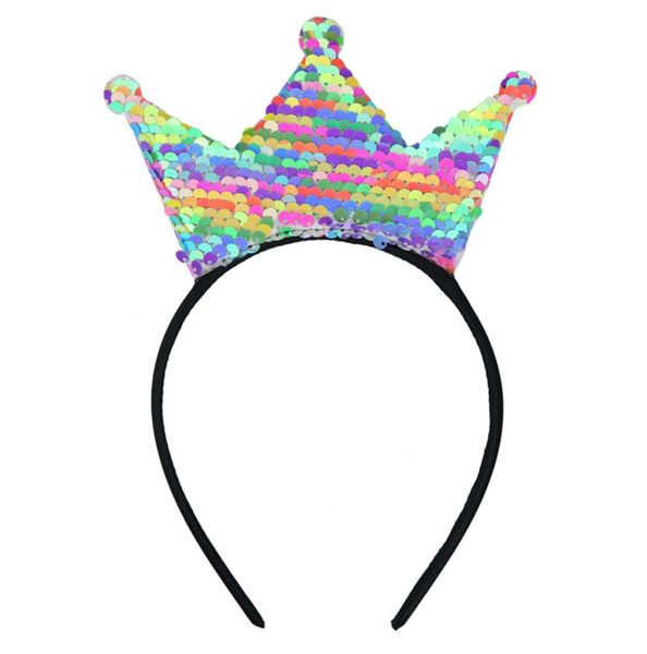 Bonito Coroa Imperial Estilo Lantejoulas arcos de cabelo 22 cores acessórios de cabelo para crianças Decorações de Festa de Aniversário tiara de designer TSS256560341