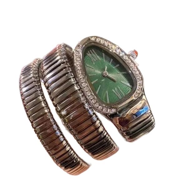 Designer relógio cobra forma diamante estilo gelo fora relógio de luxo pulseira de aço inoxidável safira preta montre luxe 32mm relógio banhado a prata adequado durável sb061 C4