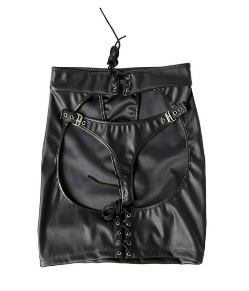 Мини-юбка порно сексуальное женское белье черные кожаные трусики трусики латексное платье фетиш ПВХ эротические сексуальные стринги для женщин БДСМ бондаж CX205622981