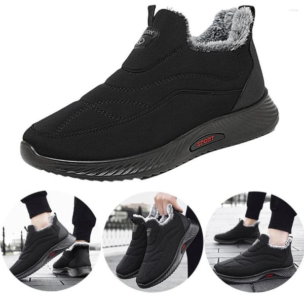 Scarpe da passeggio Stivali da neve foderati in pelliccia Moda Inverno Uomo Sport casual Comode scarpe da ginnastica da corsa per il regalo di Natale